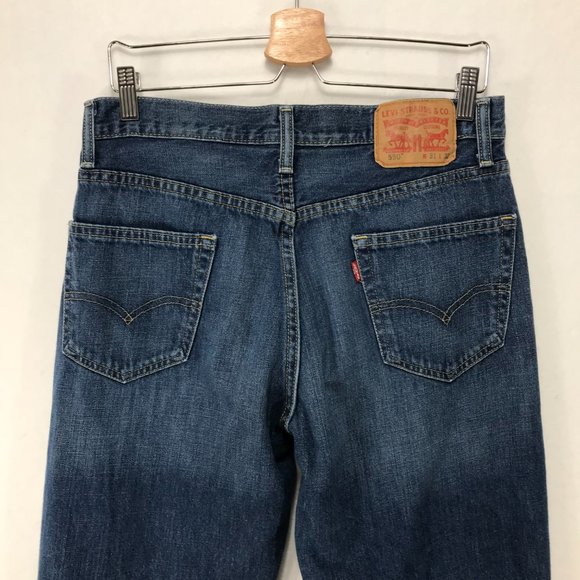 Levis Jeans Mens 31x32 550 Relaxed Fit Medium Wash Mid Rise 100% Cotton - Picture 3 of 13